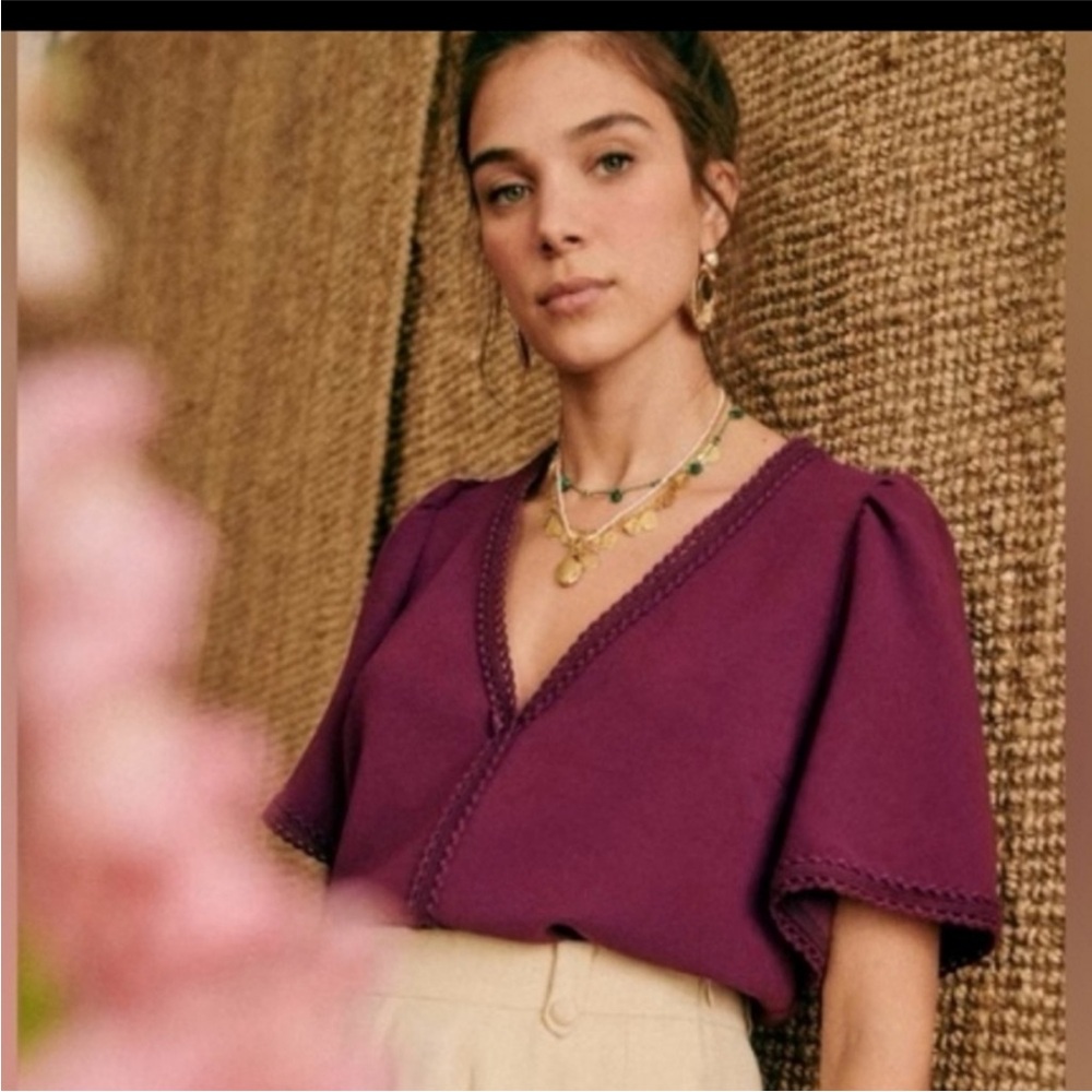Sezane Purple Women's Top 34